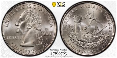 2009-P 25C Northern Mariana Islands Satin Finish SP69