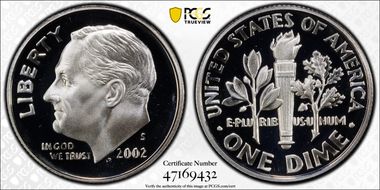 2002-S 10C Silver PR70DCAM