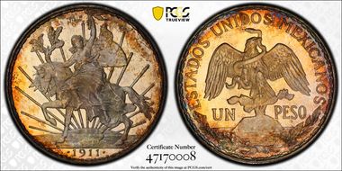1911 Peso Caballito KM-453 Long Ray MS66