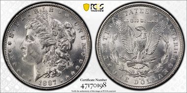 1887 $1 MS64