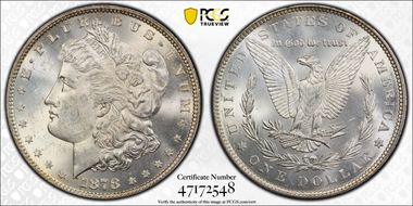 1878 7TF $1 Reverse of 1879 MS63