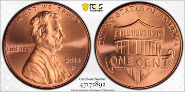 2014-D 1C Shield MS67RD