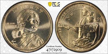 2014-D $1 Native American Position A MS68