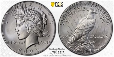 2023 $1 Peace Dollar First Strike MS70