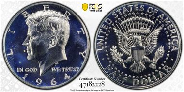 1964 50C Accented Hair, FS-401 PR66