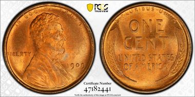1909 1C Lincoln MS64RB