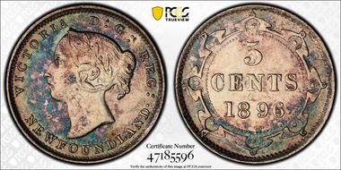 1896 5C AU58