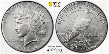 2023 $1 Peace Dollar First Strike MS70