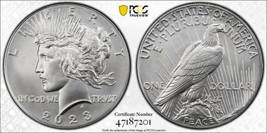 2023 $1 Peace Dollar First Strike MS70