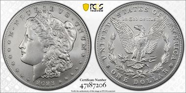 2023 $1 Morgan Dollar First Strike MS70