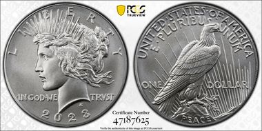 2023 $1 Peace Dollar MS70