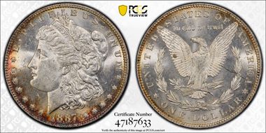 1887 $1 MS63