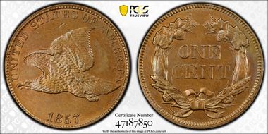 1857 1C Flying Eagle N1