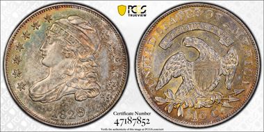 1829 10C Small 10C AU58