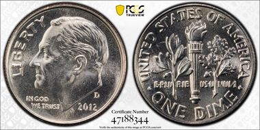 2012-D 10C MS66FB