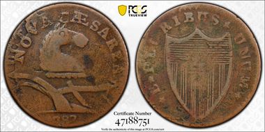 1787 NJ 1/2P Camel Head, Maris 56-n VF20BN