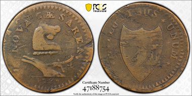 1787 NJ 1/2P Goiter Variety, Maris 37-f F15BN