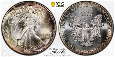 1988 $1 Silver Eagle MS69
