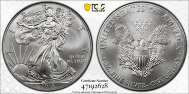 2014 $1 Silver Eagle MS69