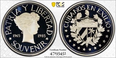 1985 S Peso X#M12 Ag PR69DCAM