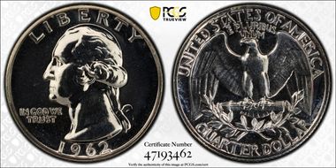 1962 25C PR66