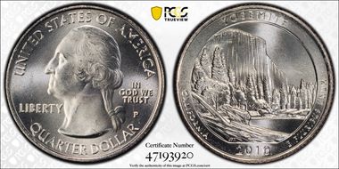 2010-P 25C Yosemite NP MS66