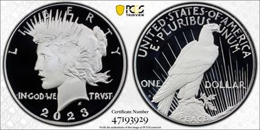 2023-S $1 Peace Dollar First Strike PR70DCAM