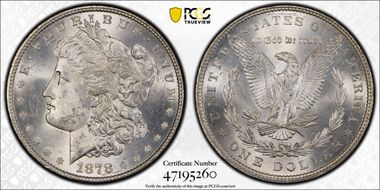 1878 7TF $1 Reverse of 1879 MS63