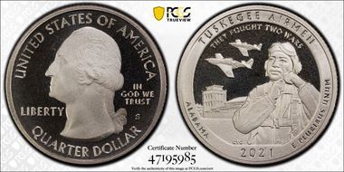 2021-S 25C Tuskegee Airmen NP PR67DCAM