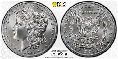2021 $1 Morgan Dollar 100th Anniversary MS70