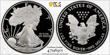 2006-W $1 Eagle-20th Anniversary PR70DCAM