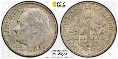 1963-D 10C DDR FS-801 (FS-018.2) MS63