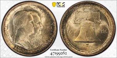 1926 50C Sesquicentennial MS63