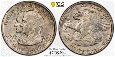 1921 50C Alabama MS64