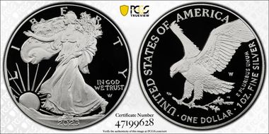2023-W $1 Silver Eagle PR70DCAM