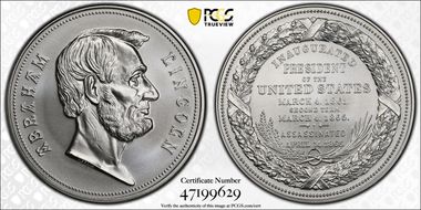 (2023) Medal Abraham Lincoln Silver Matte Finish MS70