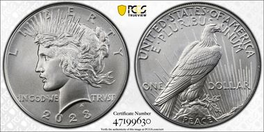 2023 $1 Peace Dollar First Strike MS70