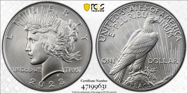 2023 $1 Peace Dollar First Strike MS70