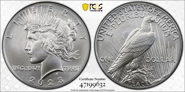 2023 $1 Peace Dollar First Strike MS70