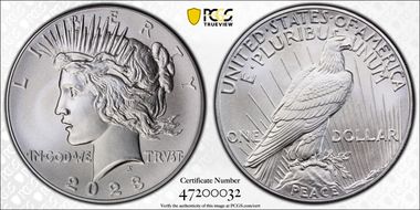 2023 $1 Peace Dollar First Strike MS70