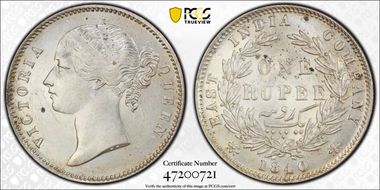 1840(C or B) Rupee SW-3.33 MS61