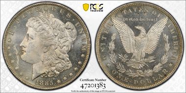 1885-O $1 MS63PL