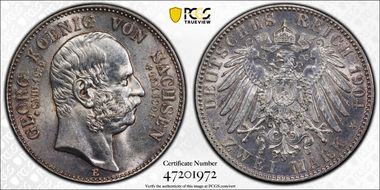 1904-E 2 Mk J-132 Georg's Death MS62