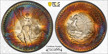 1990-Mo Onza Libertad Ag MS68