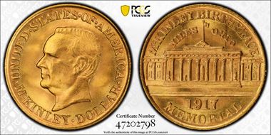 1917 G$1 McKinley MS66