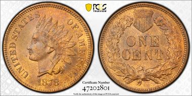 1878 1C MS63RB