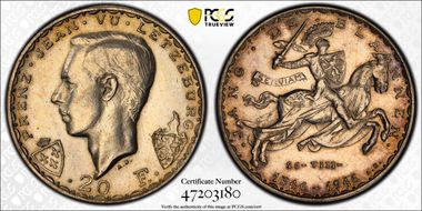 1946 20 Fr 600th Ann John the Blind KM-47  Ag N1