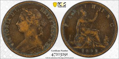 1892 1/4D S-3958 VF30BN