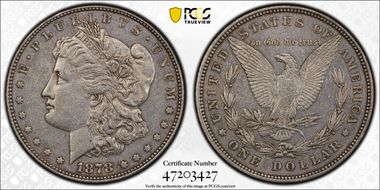 1878 8TF $1 VAM 9, First Die Pair N1