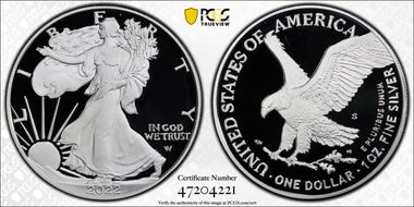 2022-S $1 Silver Eagle First Strike PR70DCAM